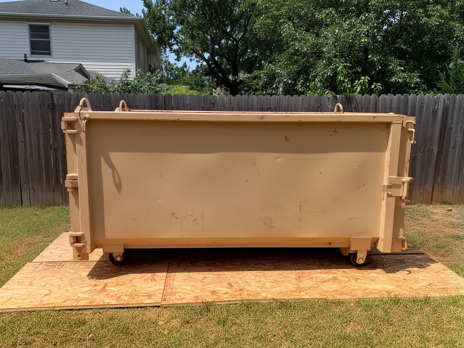 Roll-off dumpster from Black Hawk Dumpster Rental in Lubbock, TX